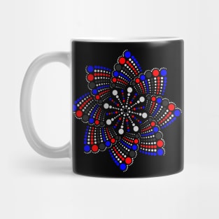 Seamless Repeating Geometric Mandala Dot Art Polyamory Pride Pattern Mug